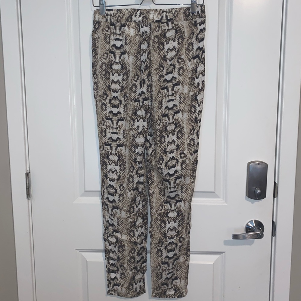H&M divided snake skin print pants
